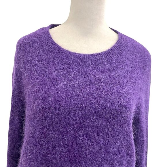COS Alpaca Wool Cozy Soft Pullover Long Sleeve Sweater Purple size Medium - Picture 2 of 7